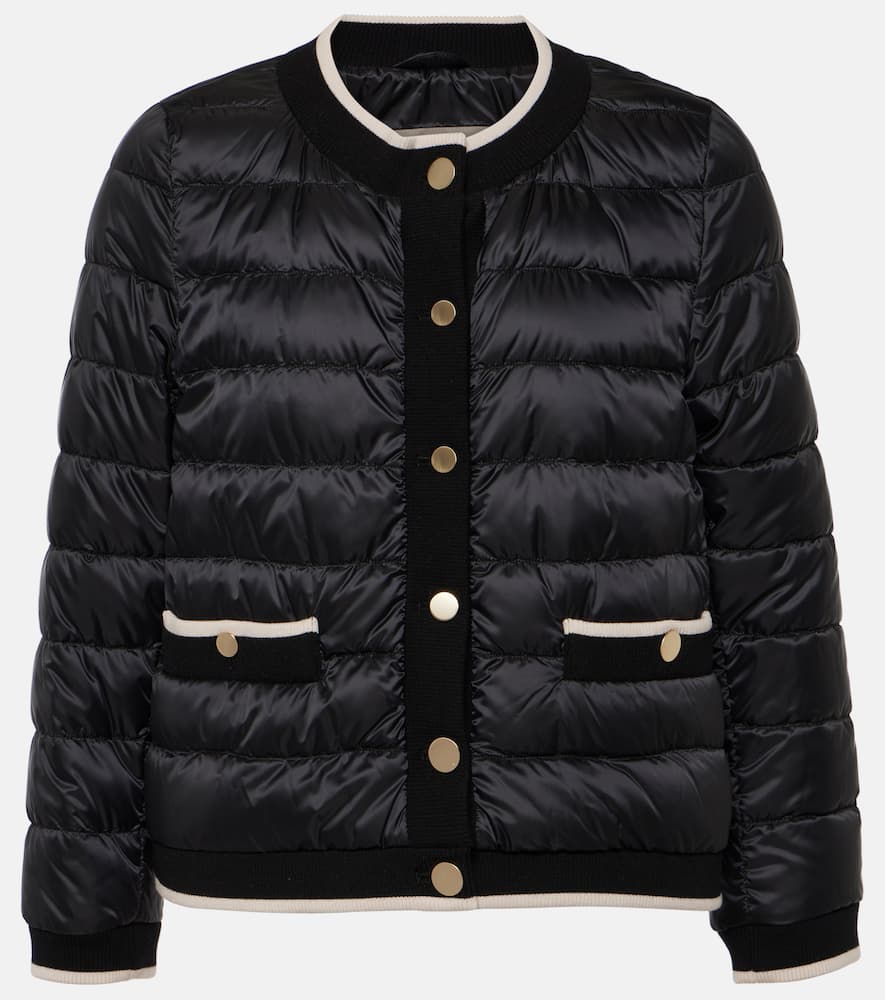 Max Mara Water-resistant Canvas Short Jacket In Black