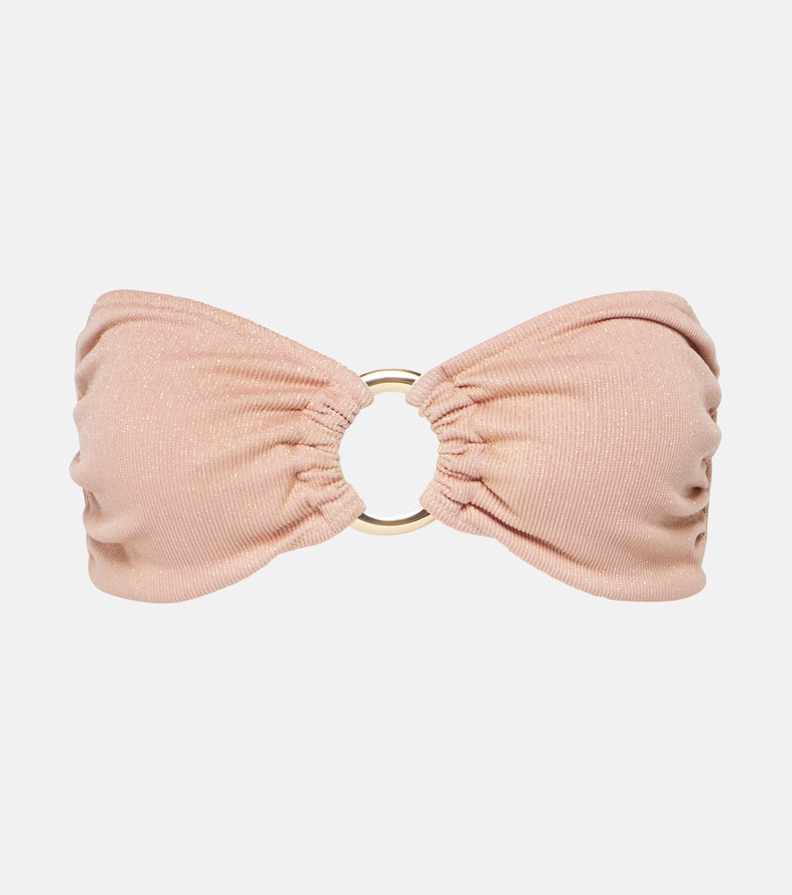Carlotta ring-detail bandeau bikini top