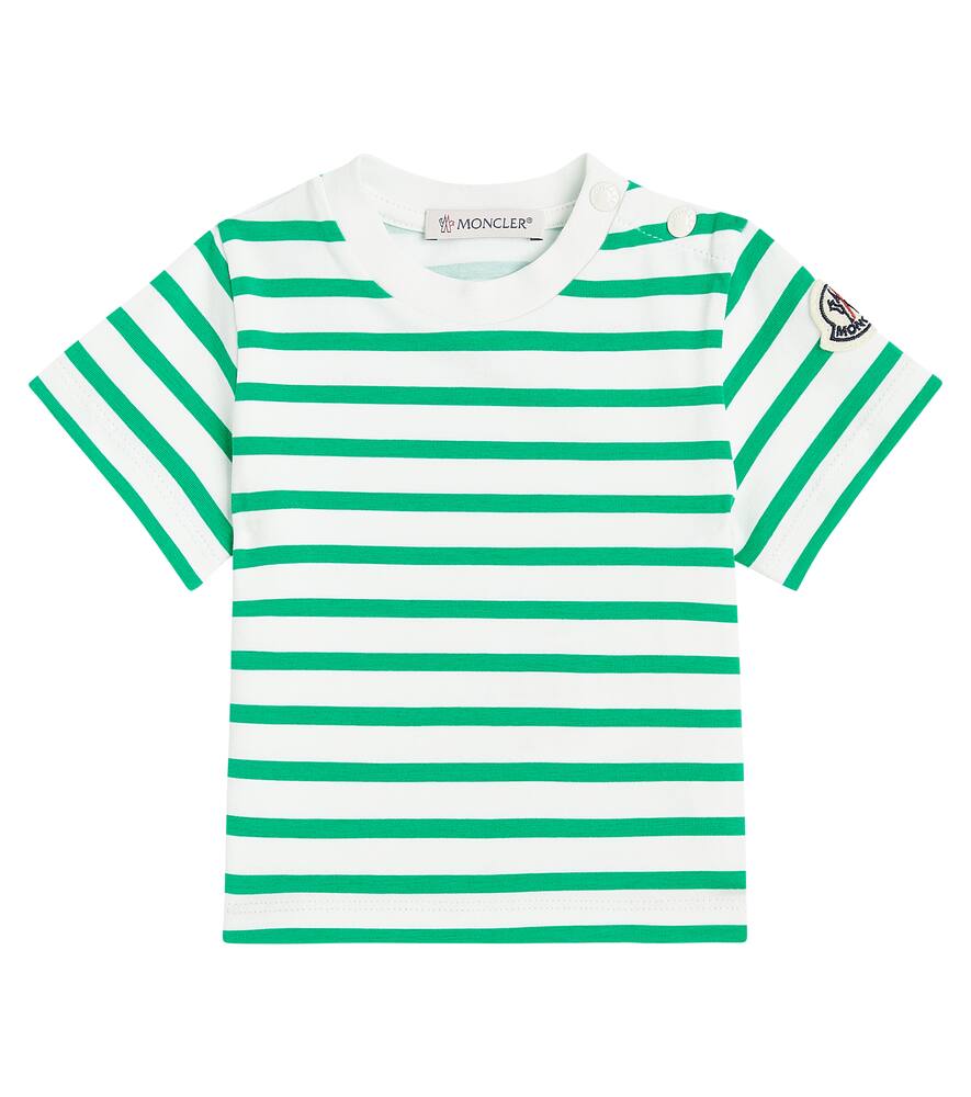 Moncler Enfant Baby striped cotton-blend jersey T-shirt