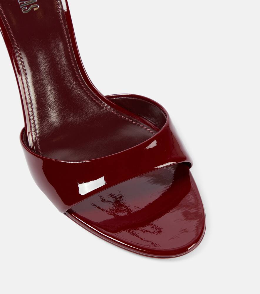 Shop Paris Texas Lidia 70 Patent Leather Mules In Rouge Noir