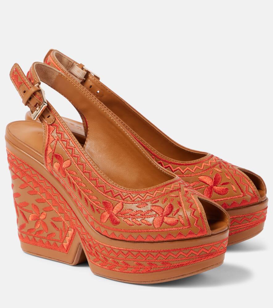 Dylan leather platform wedges