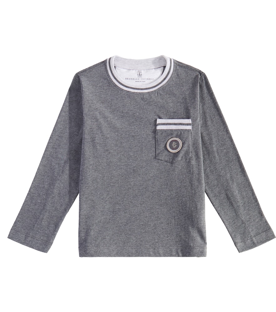 Brunello Cucinelli Longsleeve Aus Baumwolle In Weiss