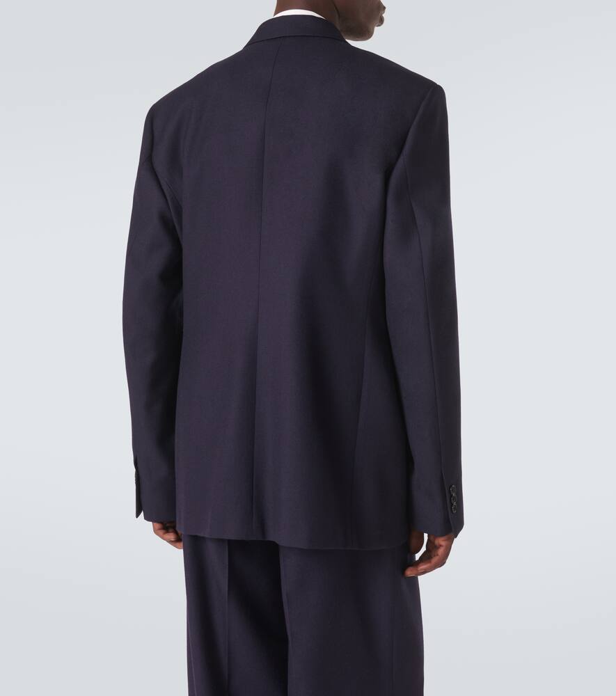 Loewe Navy Blue Double-breasted Jacket In Wool In Blue