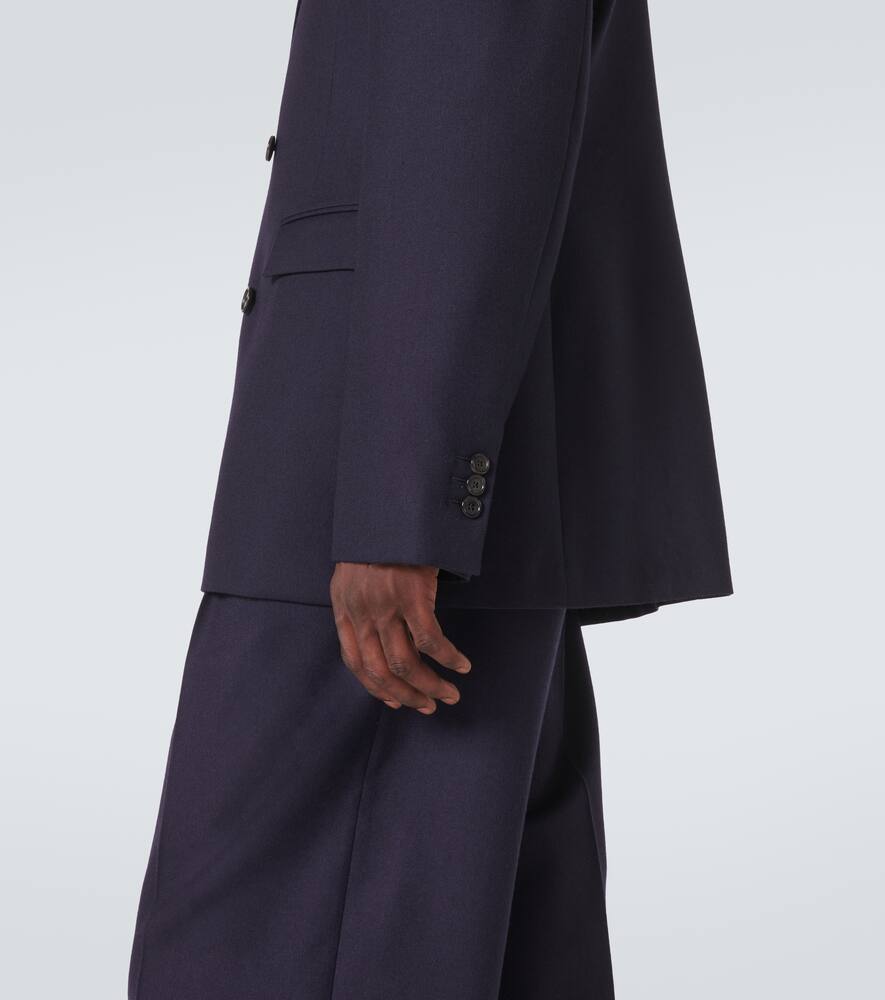 Loewe Navy Blue Double-breasted Jacket In Wool In Blue