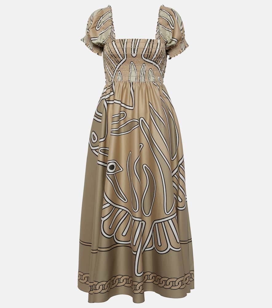 Tory Burch Printed cotton-blend maxi dress