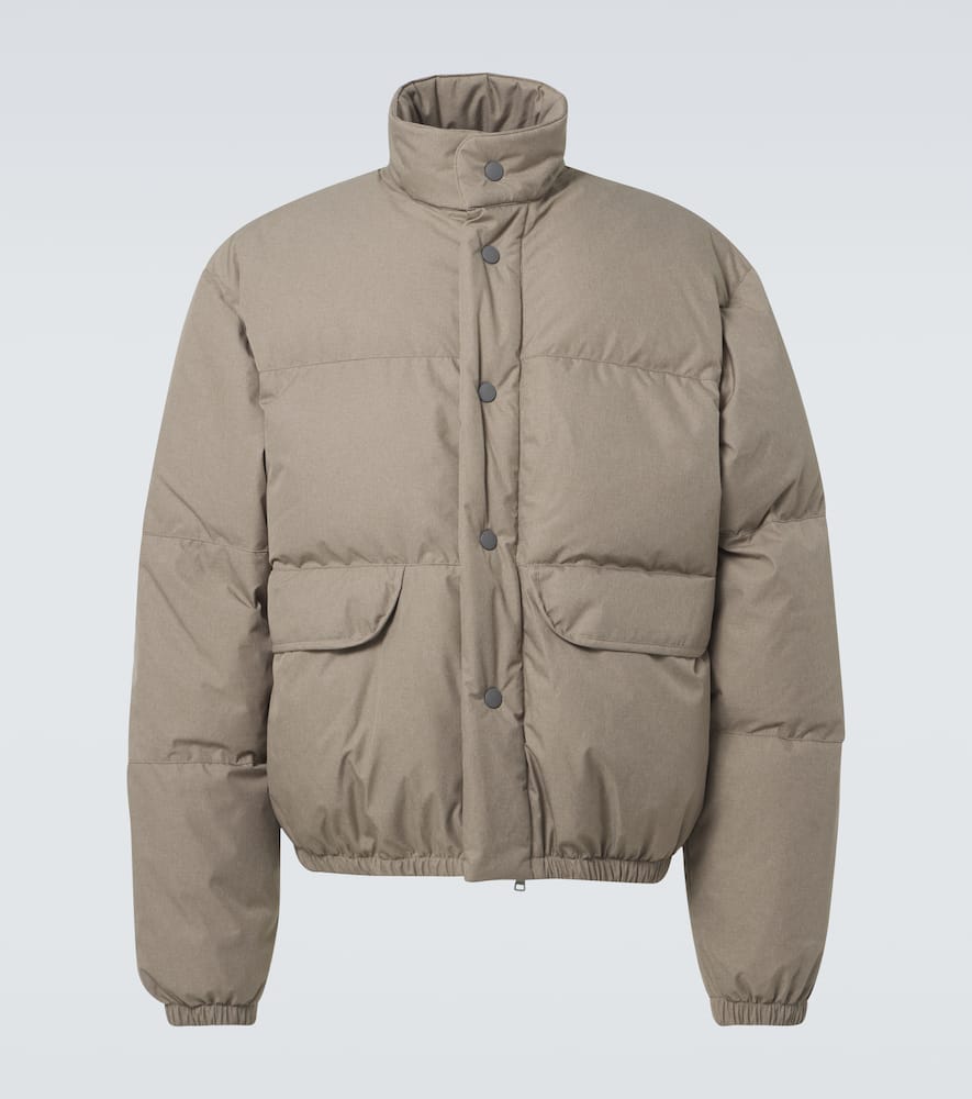 Our Legacy Taupe Grey Inhale Puffer Jacket In Beige