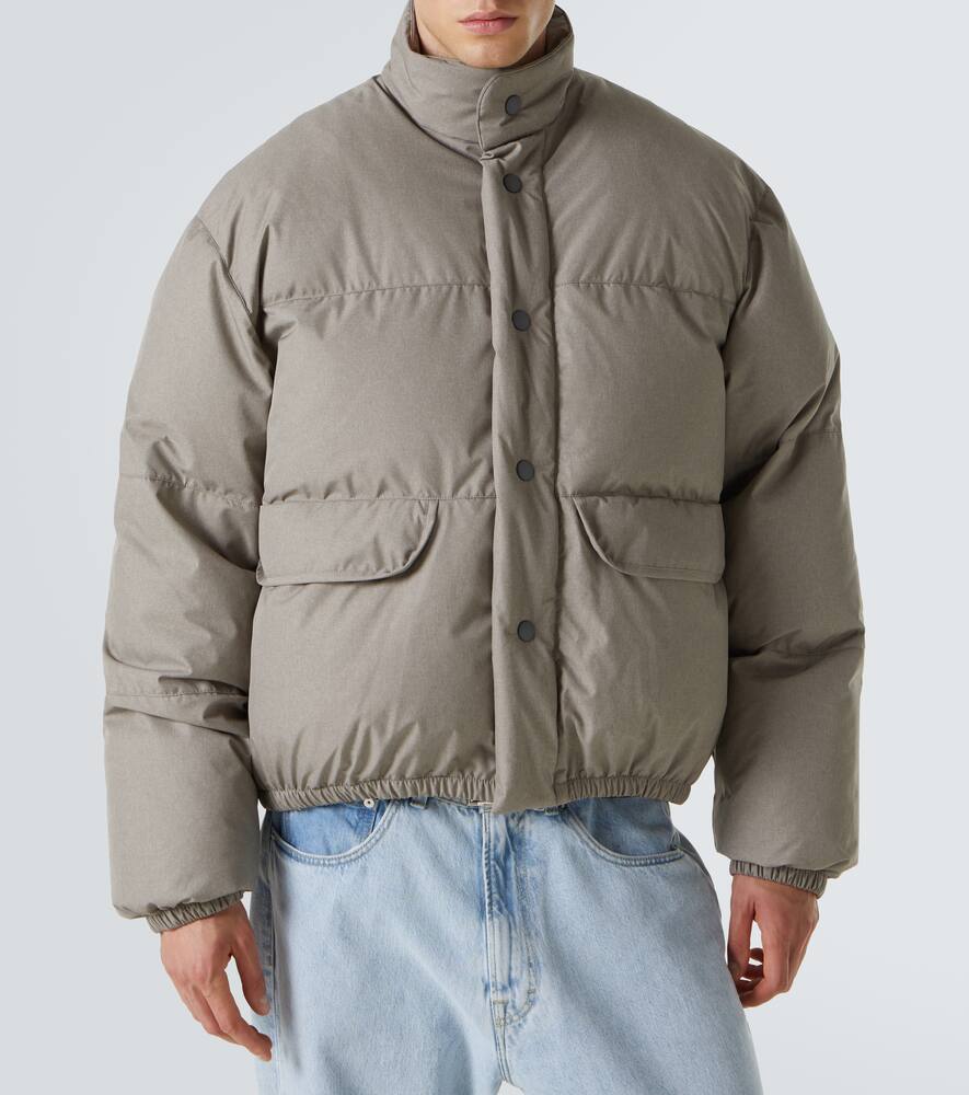 Our Legacy Taupe Grey Inhale Puffer Jacket In Beige
