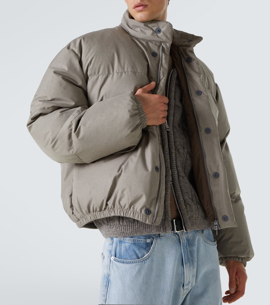 Our Legacy Taupe Grey Inhale Puffer Jacket In Beige