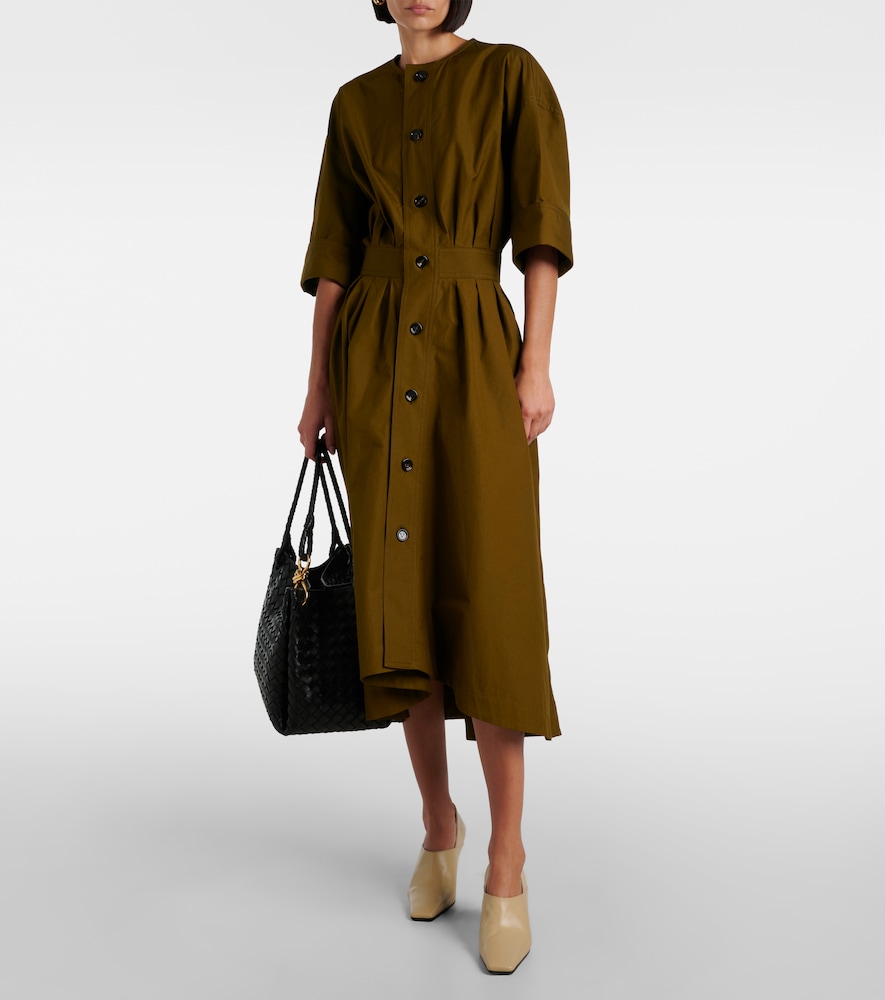  Bottega Veneta Bottega Veneta Hemdblusenkleid Aus Baumwoll-canvas 