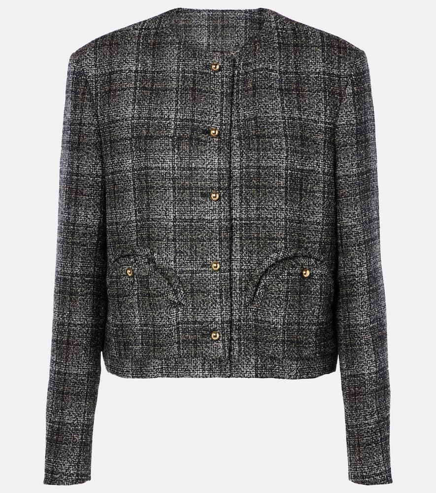 Blaze Milano Blazé Milano Lulua Shamo checked cropped wool-blend jacket