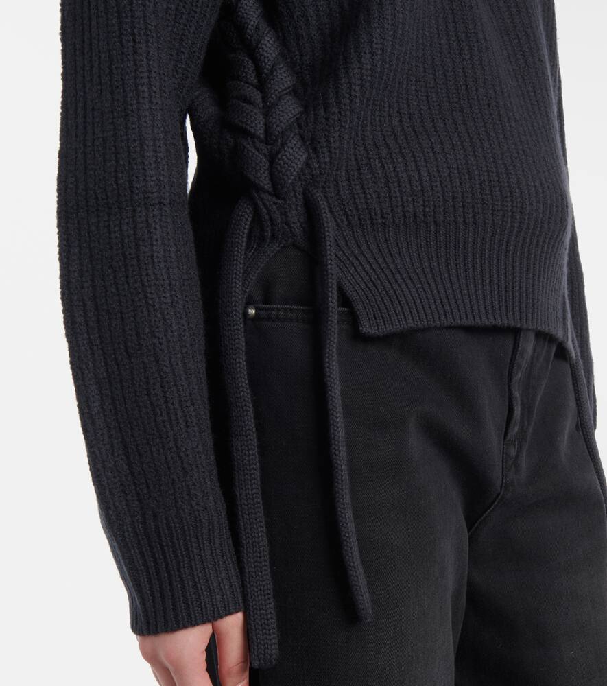 Isabel Marant Noelia Braided Wool Sweater In Grey
