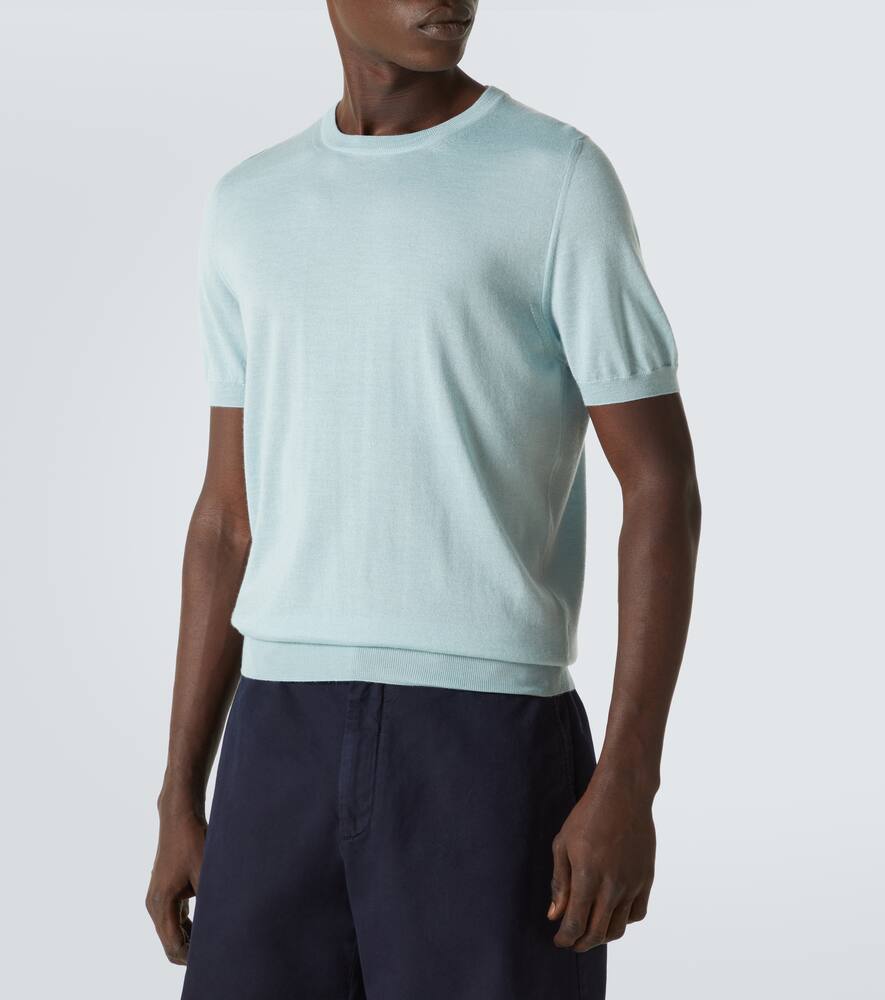Fedeli Cashmere And Silk Top In Blue