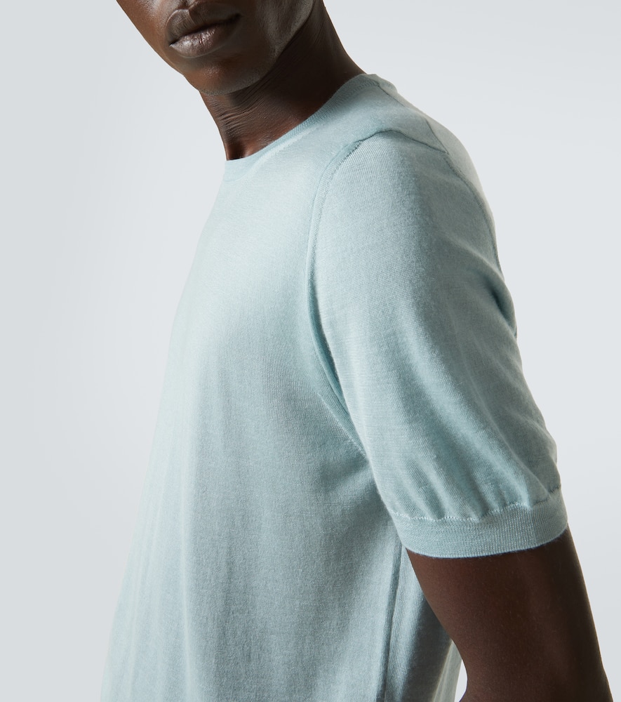 Fedeli Cashmere And Silk Top In Blue
