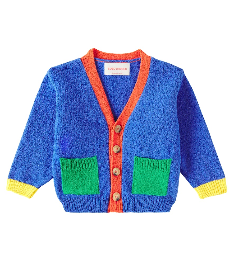 Bobo Choses Baby Colorblocked Cotton-blend Cardigan In Multicoloured