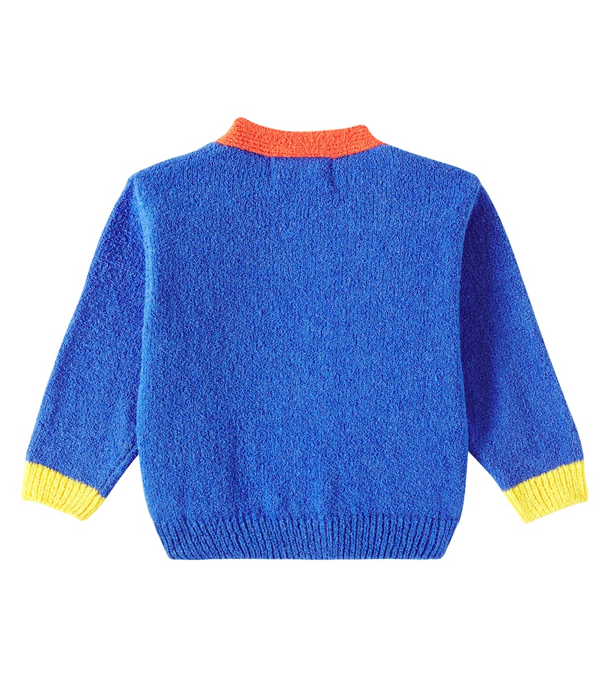 Bobo Choses Baby Colorblocked Cotton-blend Cardigan In Multicoloured