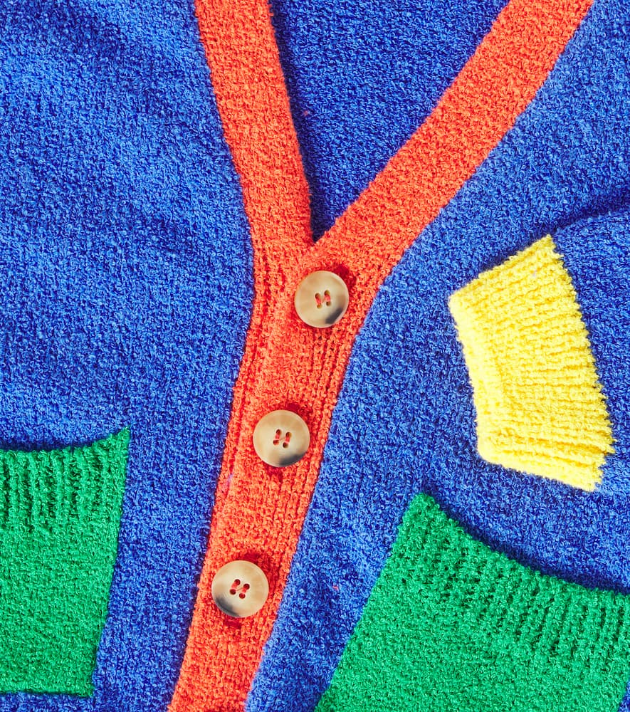 Bobo Choses Baby Colorblocked Cotton-blend Cardigan In Multicoloured