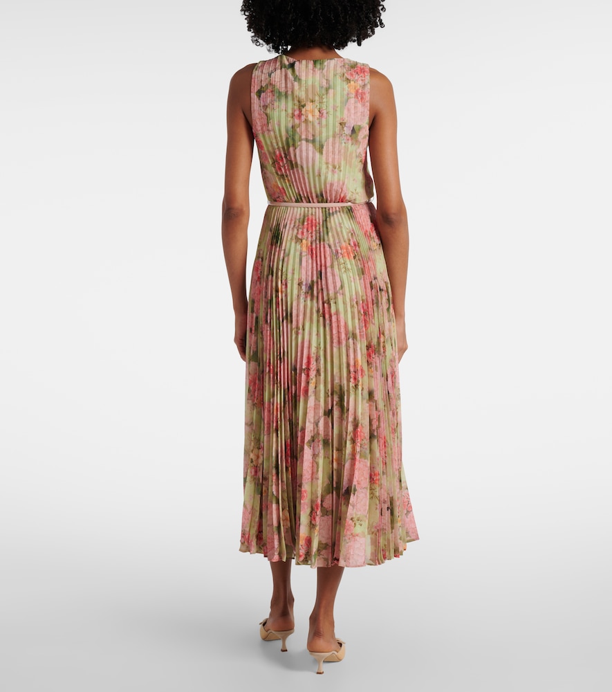  Max Mara Max Mara Floral Plissã© Georgette Midi Dress 