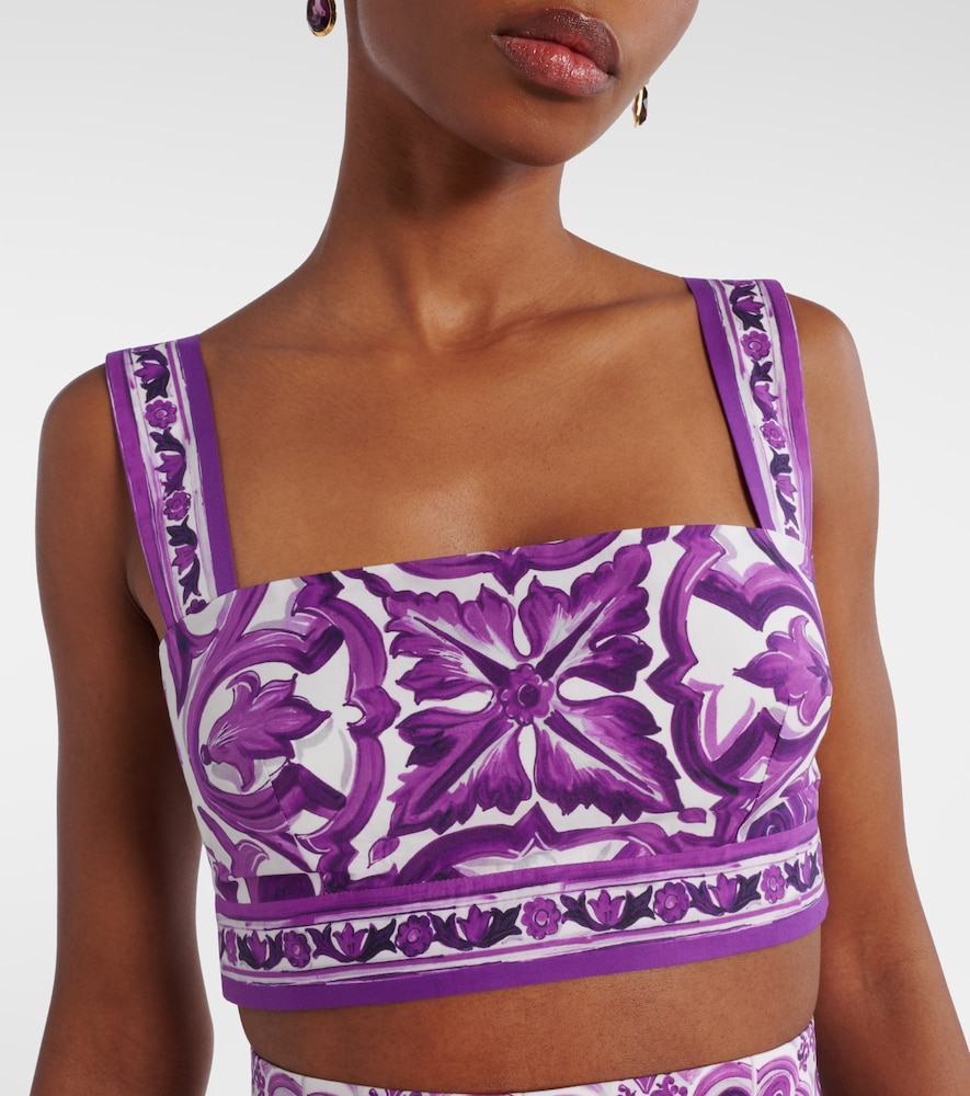  Dolce&gabbana Dolce&gabbana Bralette Majolica Aus Baumwolle 