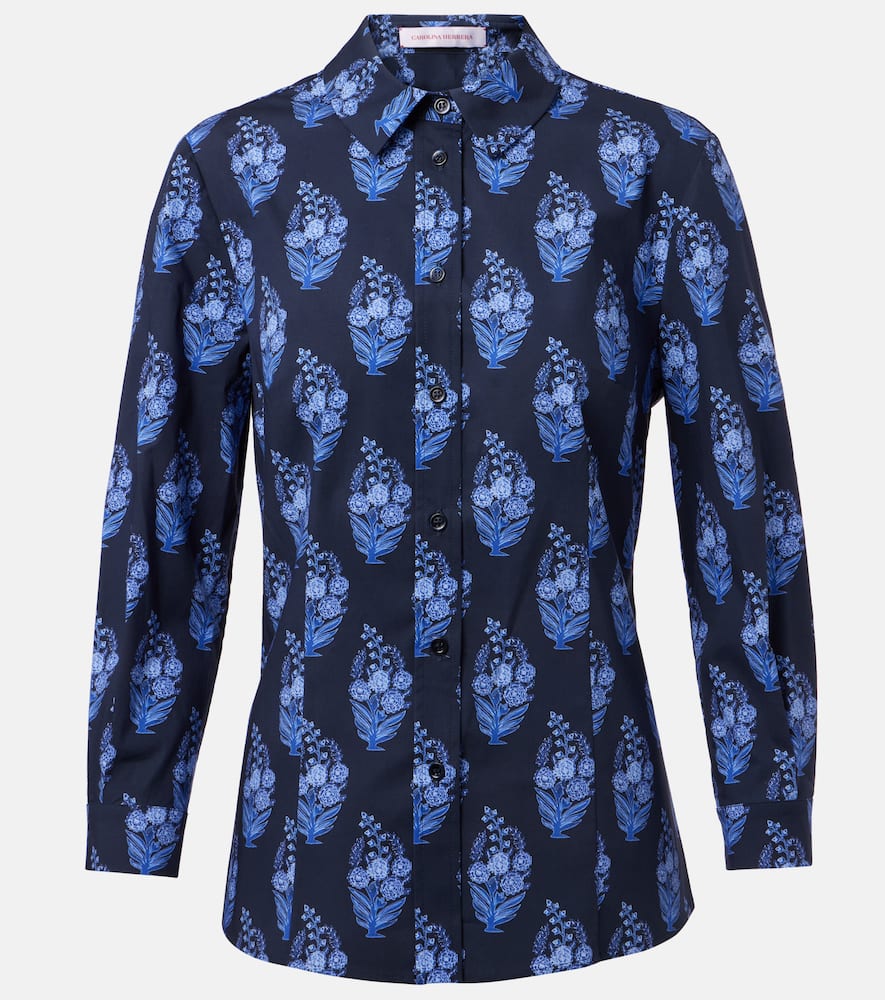Icon floral cotton-blend shirt