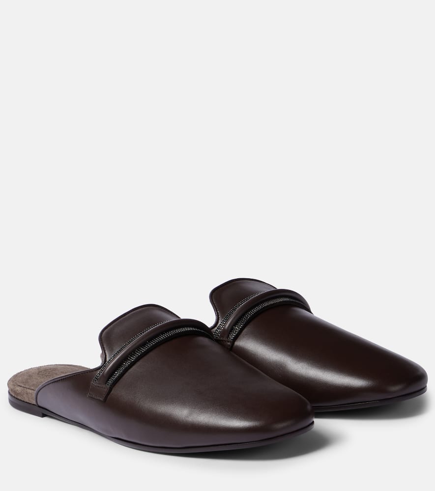 Leather mules