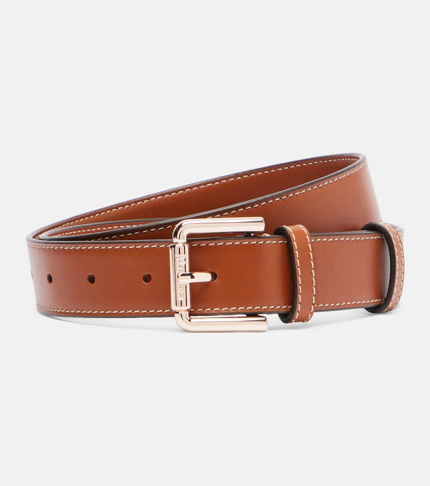 Max Mara Leather Belt In Brown