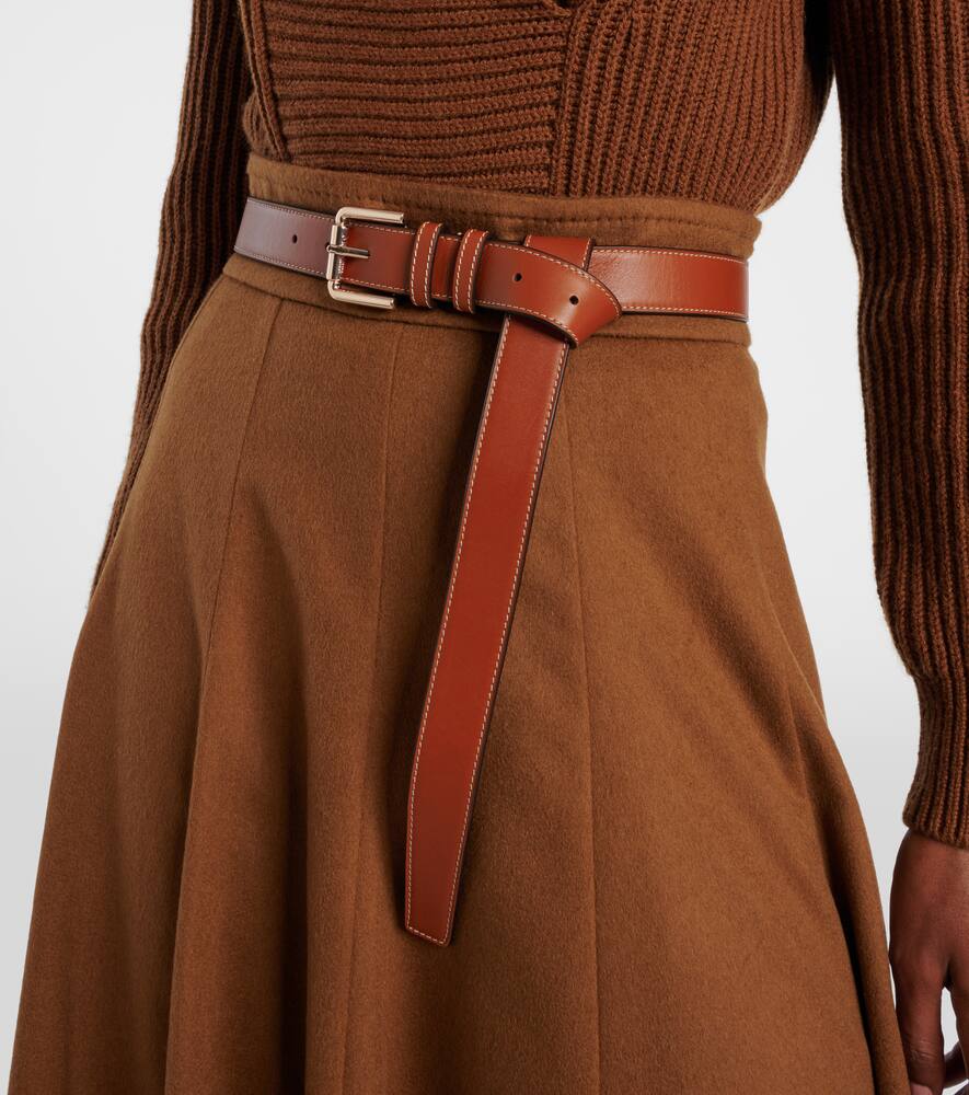 Max Mara Leather Belt In Brown