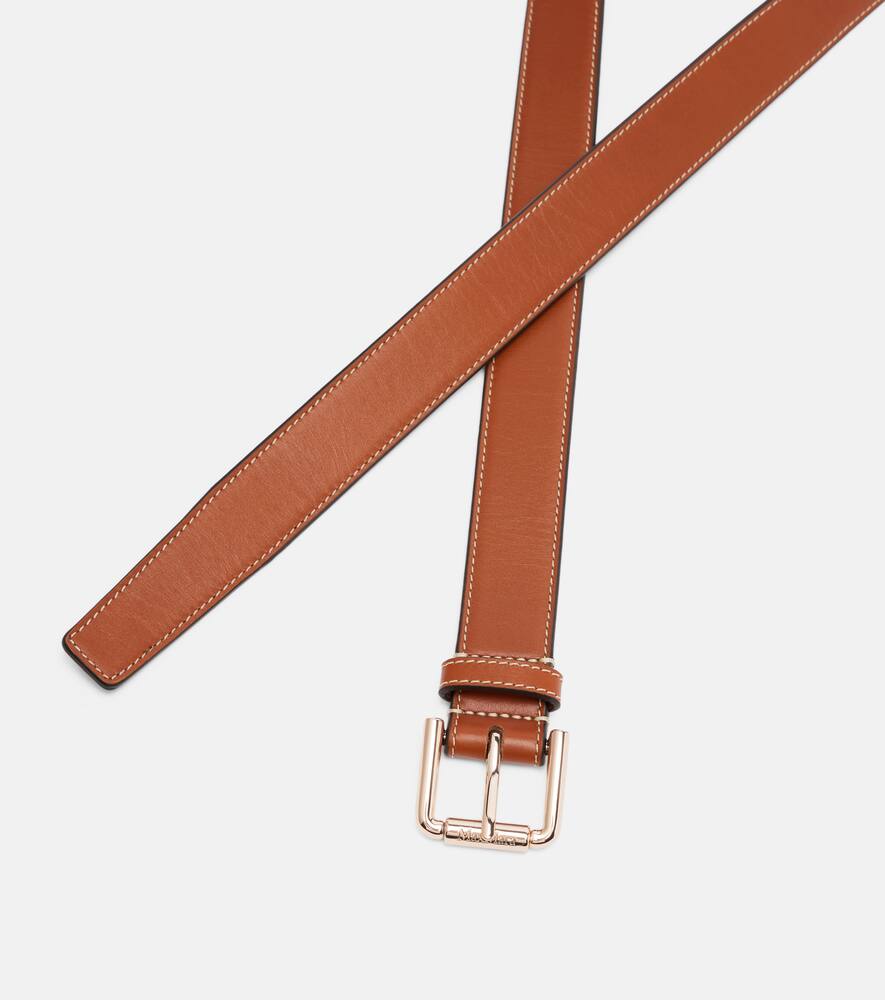 Max Mara Leather Belt In Brown