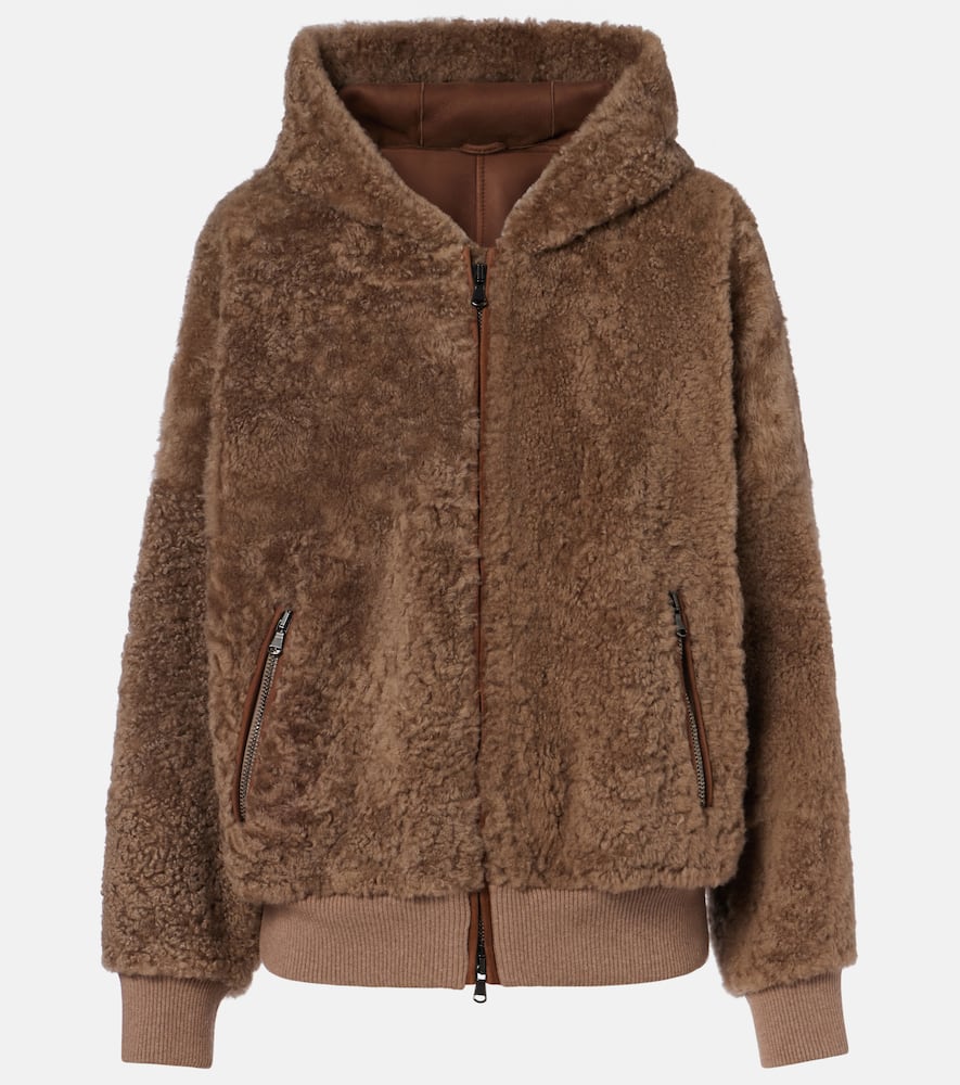 Brunello Cucinelli Shearling And Cashmere Jacket In Brown