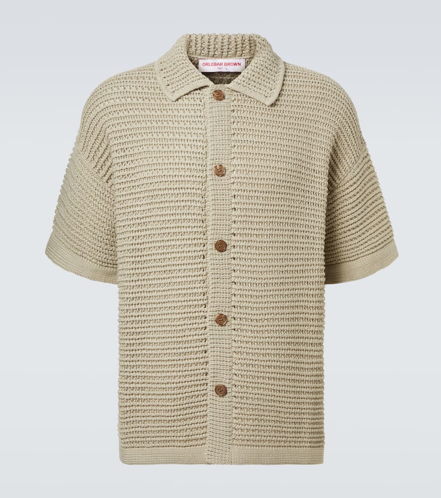 Knitted cotton bowling shirt