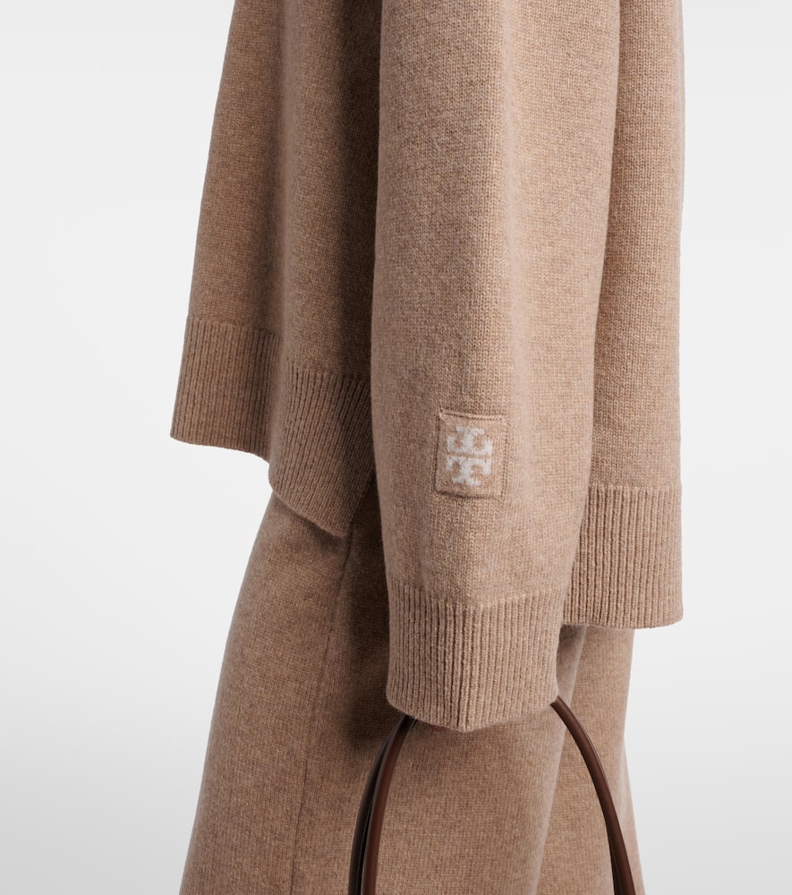 Tory Burch Wool Turtleneck Sweater In Neutral