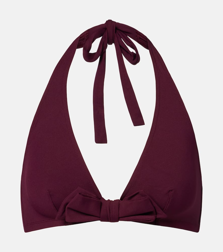 Eres Style Bow-detail Bikini Top In Purple
