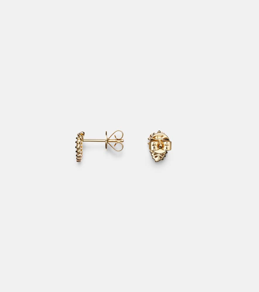 Anita Ko Small 18kt Gold Earrings With Diamonds In Gold