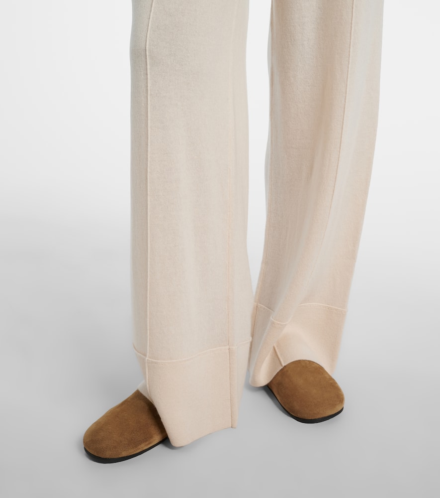 Jardin Des Orangers Wool And Cashmere Wide-leg Pants In White