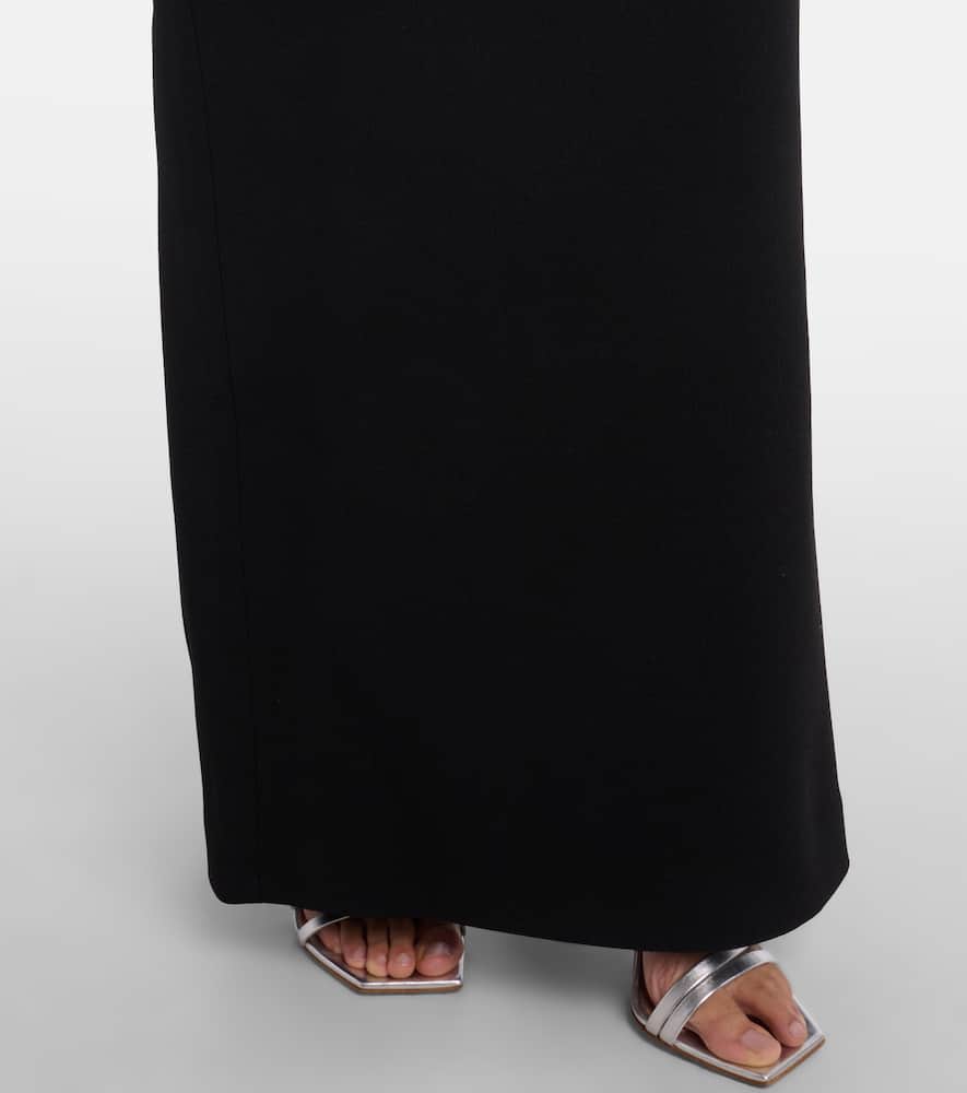 Rebecca Vallance Crystal-embellished Halterneck Maxi Dress In Black