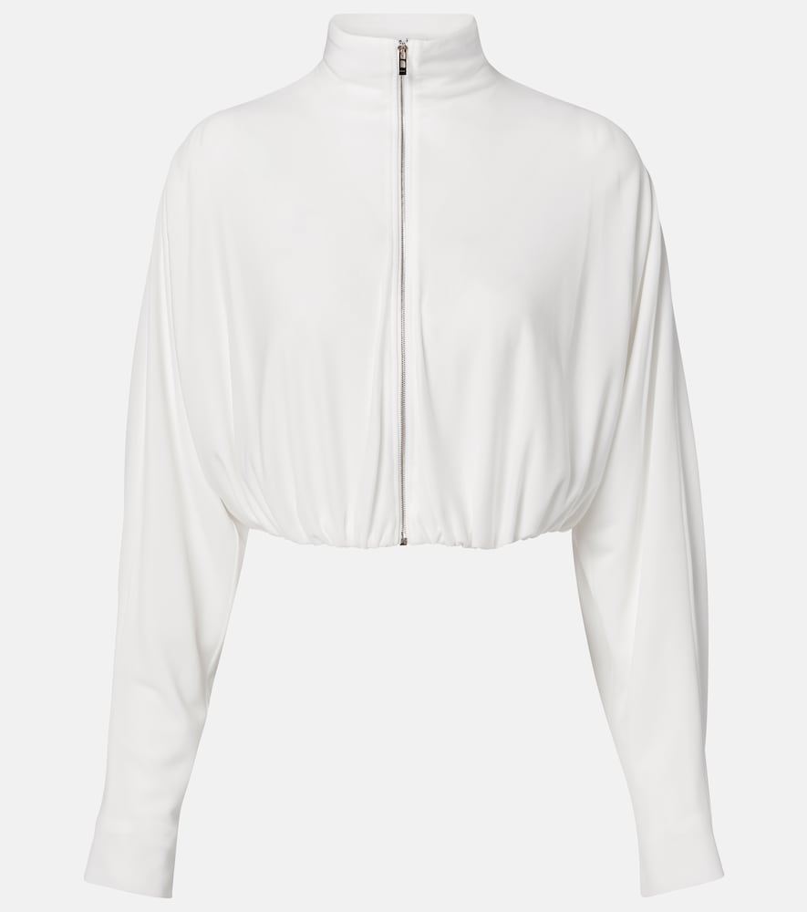 Alaia Alaïa Draped mockneck jersey jacket