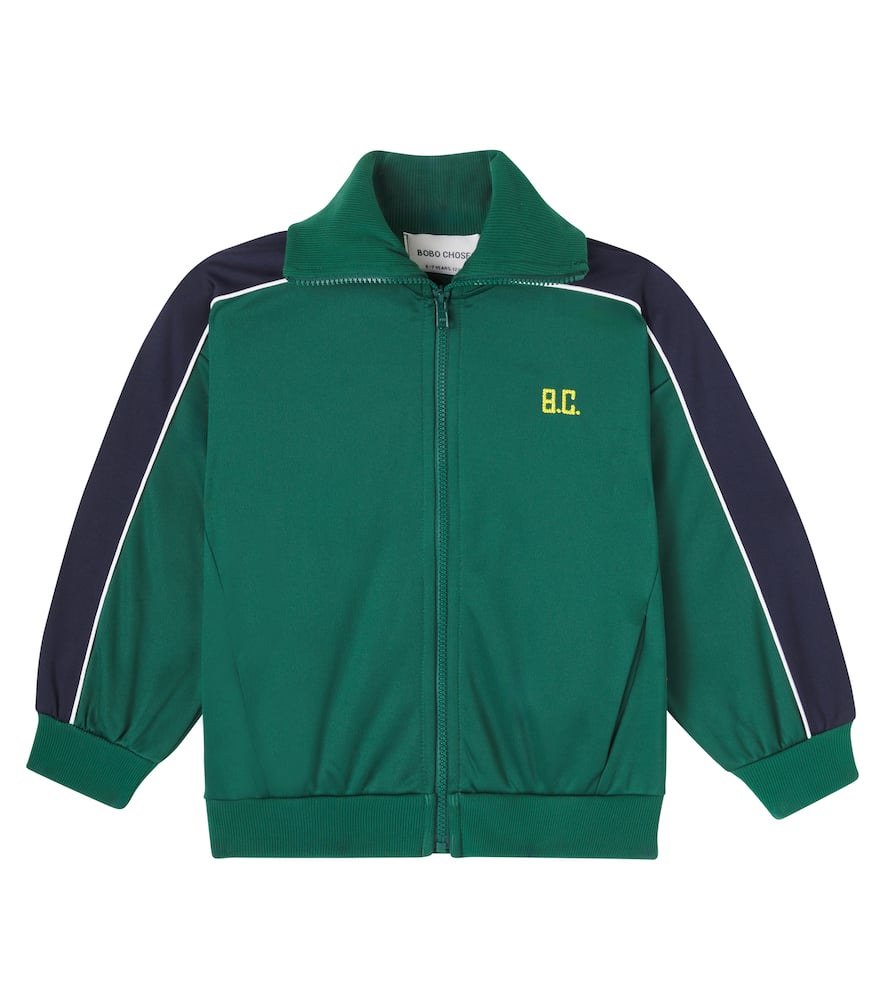 Bobo Choses Embroidered Track Jacket In Green