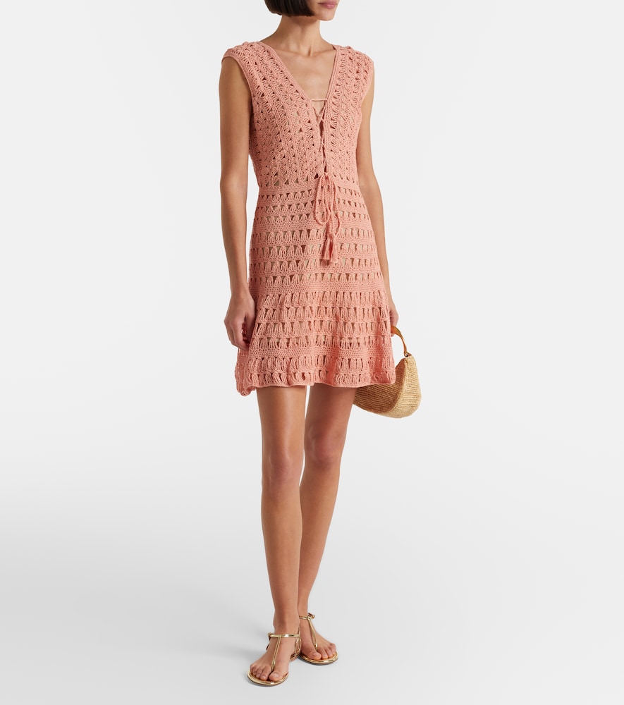 Anna Kosturova Jennifer crochet cotton minidress