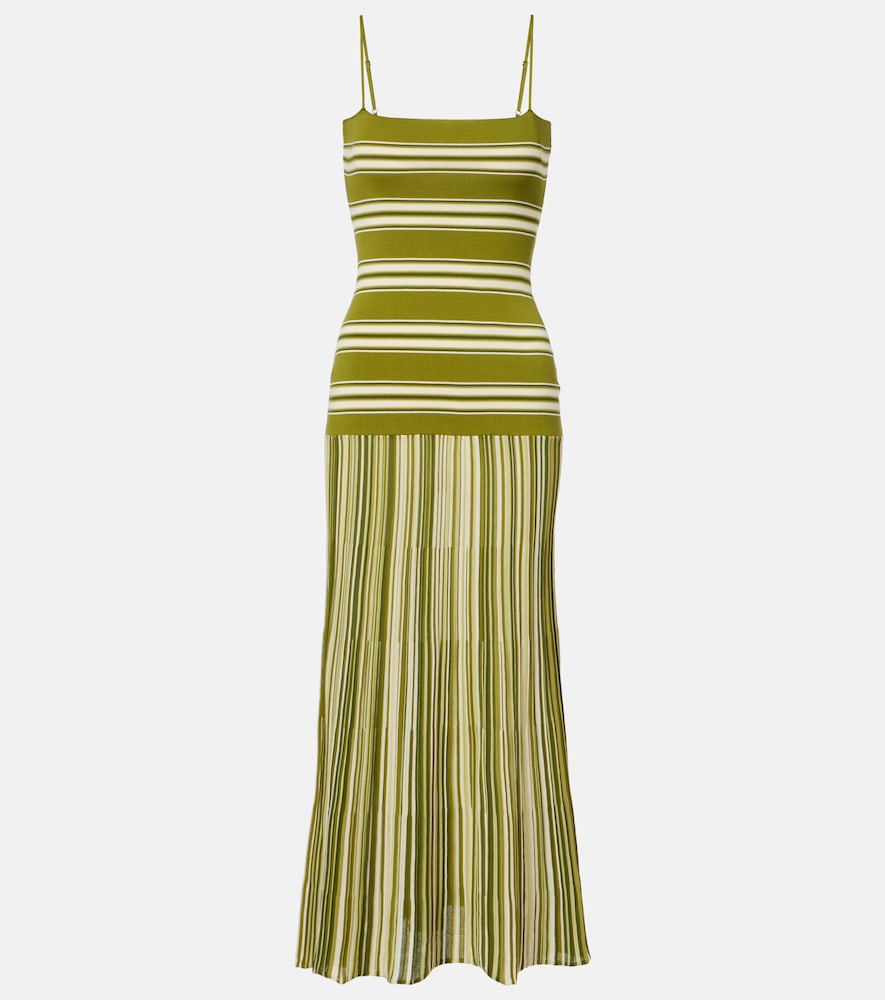 Esenia Striped Cotton-Blend Maxi Dress