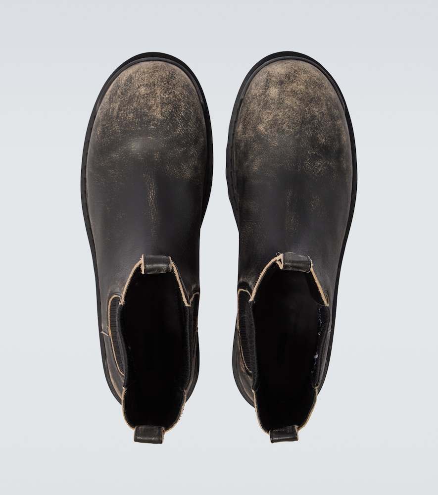  Balenciaga Balenciaga Strike Distressed Leather Chelsea Boots 