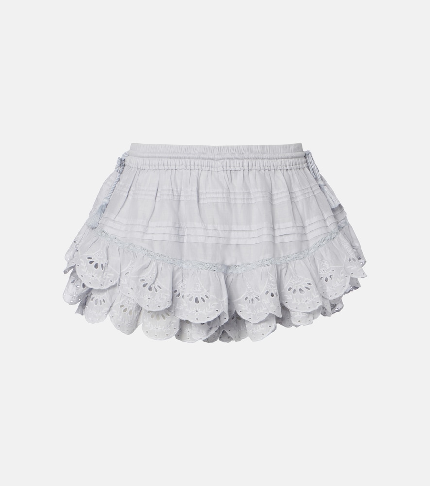 Marant Etoile Puria cotton broderei anglaise shorts