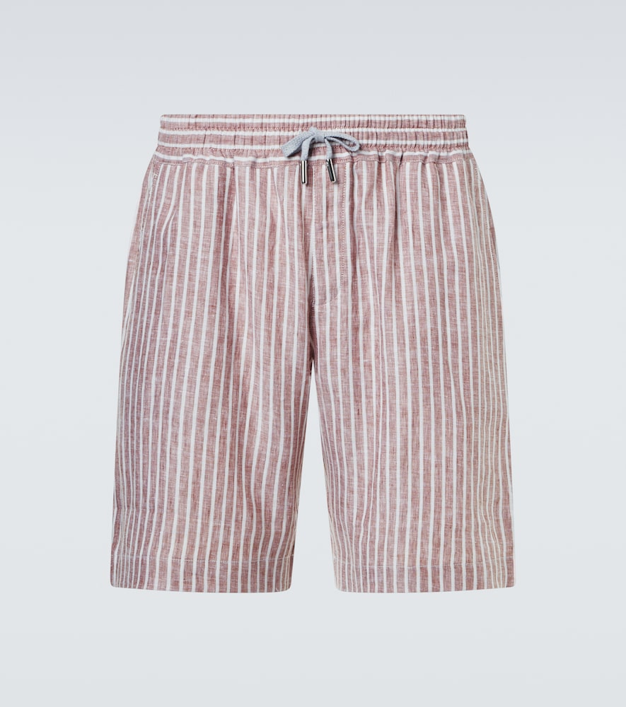 Fedeli Alfa striped linen Bermuda shorts