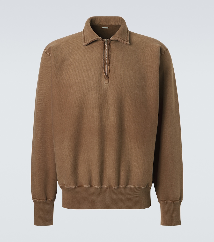A. Presse Cotton fleece half-zip sweatshirt