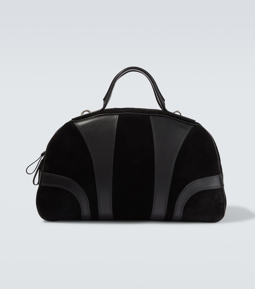 Dries Van Noten Dries Van Noten Leather-trimmed suede duffel bag　Dries Van Noten レザートリム スエード ダッフルバッグ