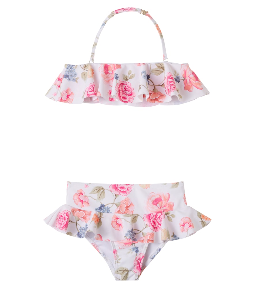 Chloe Kids Multicoloured Floral Ruffled Bikini Y Size 6 - Mytheresa