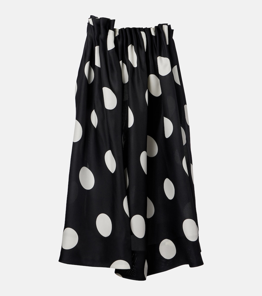 Khaite Riley polka-dot silk maxi skirt