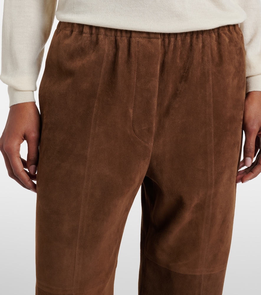  The Row The Row Kenan Suede Bootcut Pants 