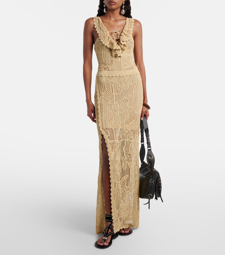  Isabel Marant Isabel Marant Verziertes Maxikleid Ornella Aus Häkelstrick 