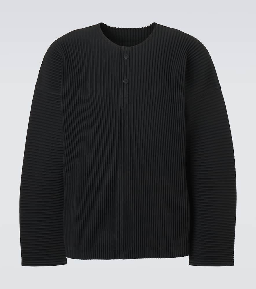 Homme PlissÃ© Issey Miyake Camicia Henley a pieghe di Monthly Colors