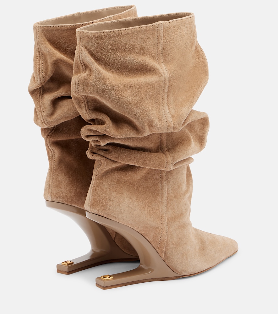  Balmain Balmain No-wedge Suede Ankle Boots 
