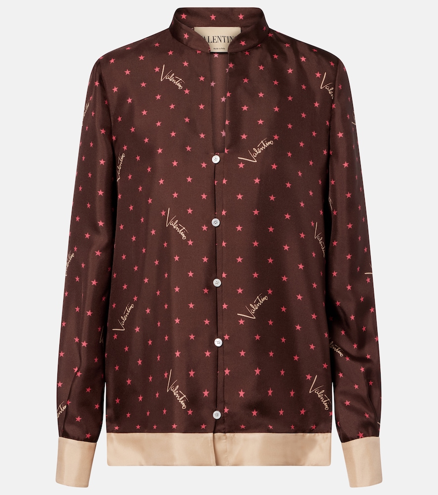 Pyjama-Hemd aus Seiden-Twill